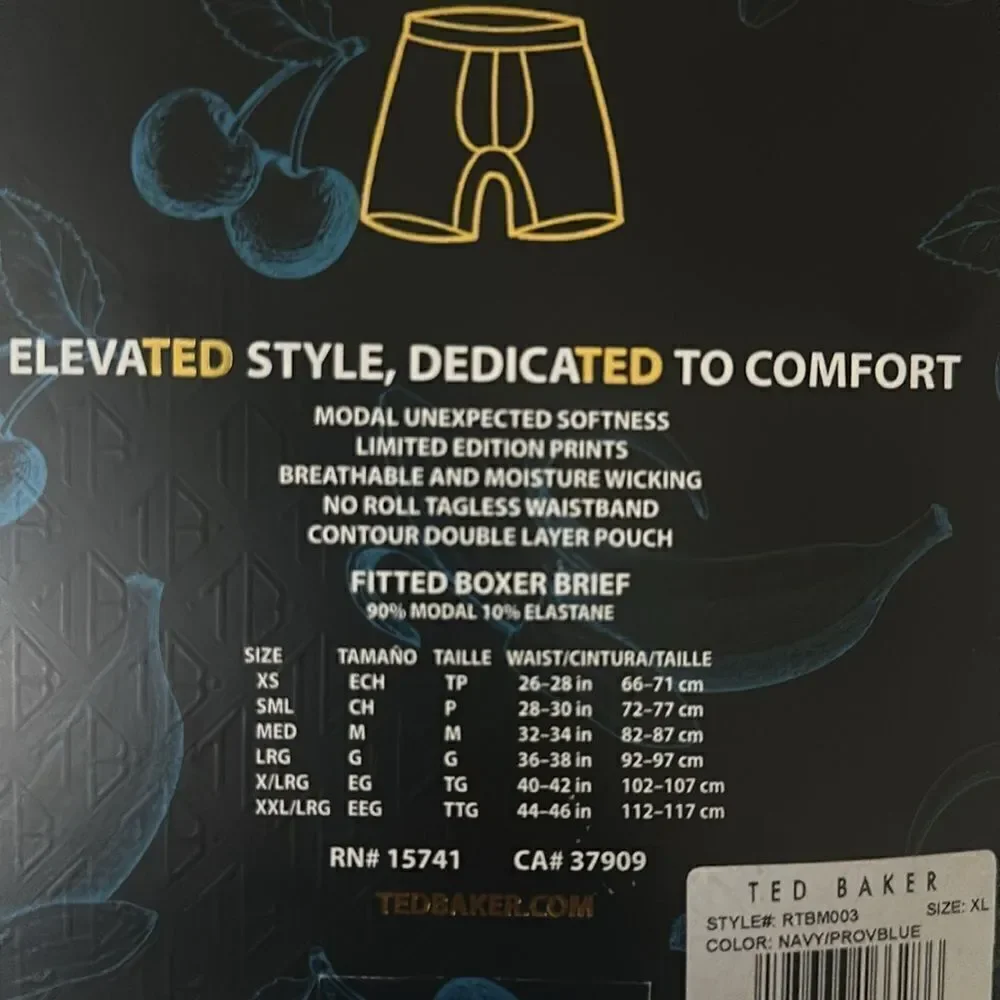 Ted Baker S Two Pack Premium Soft Modal Prov Navy Boxer Briefs